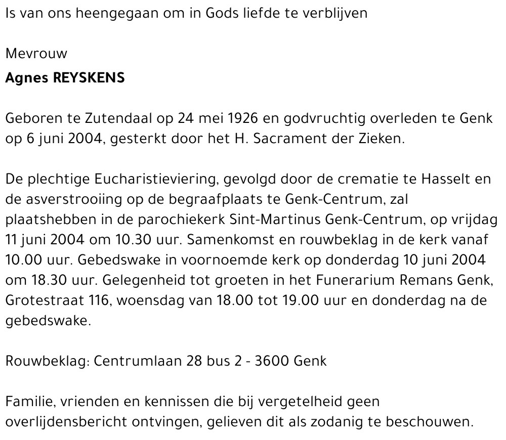 Agnes REYSKENS