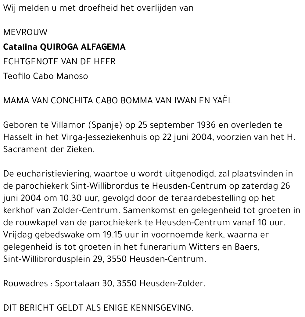 Catalina Quiroga Alfagema