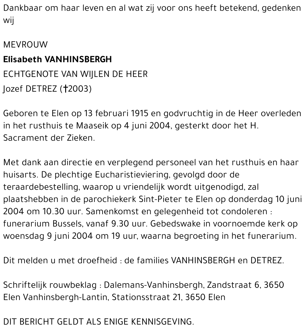 Elisabeth Vanhinsbergh