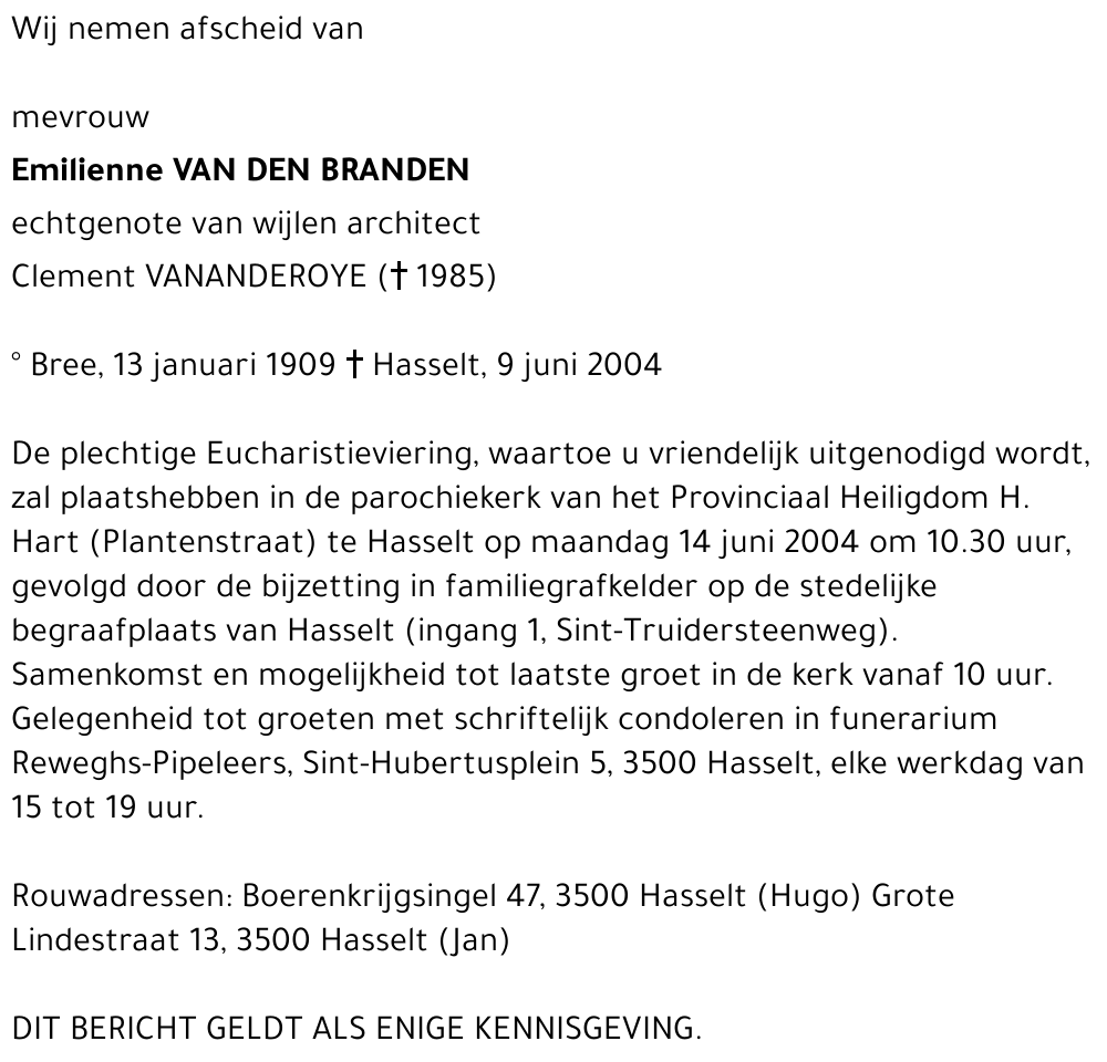 Emilienne Van Den Branden