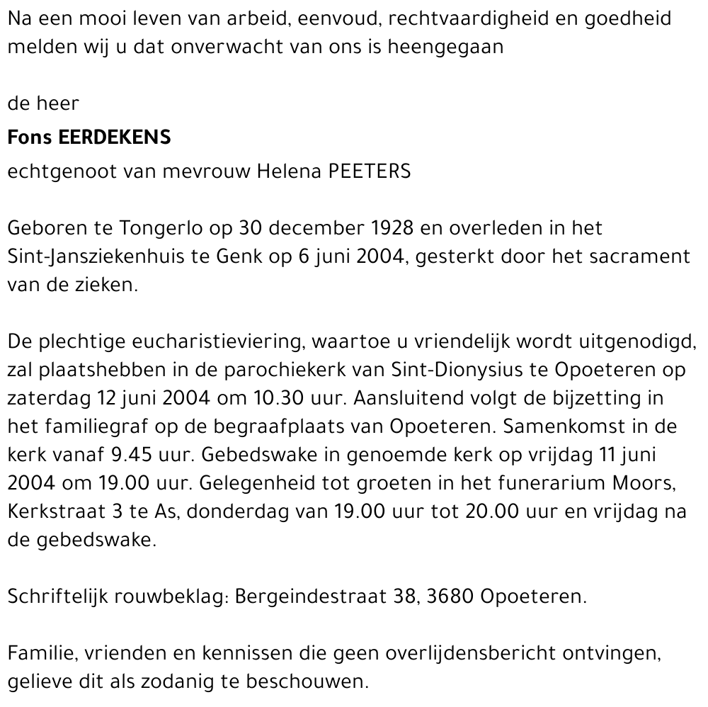 Fons Eerdekens