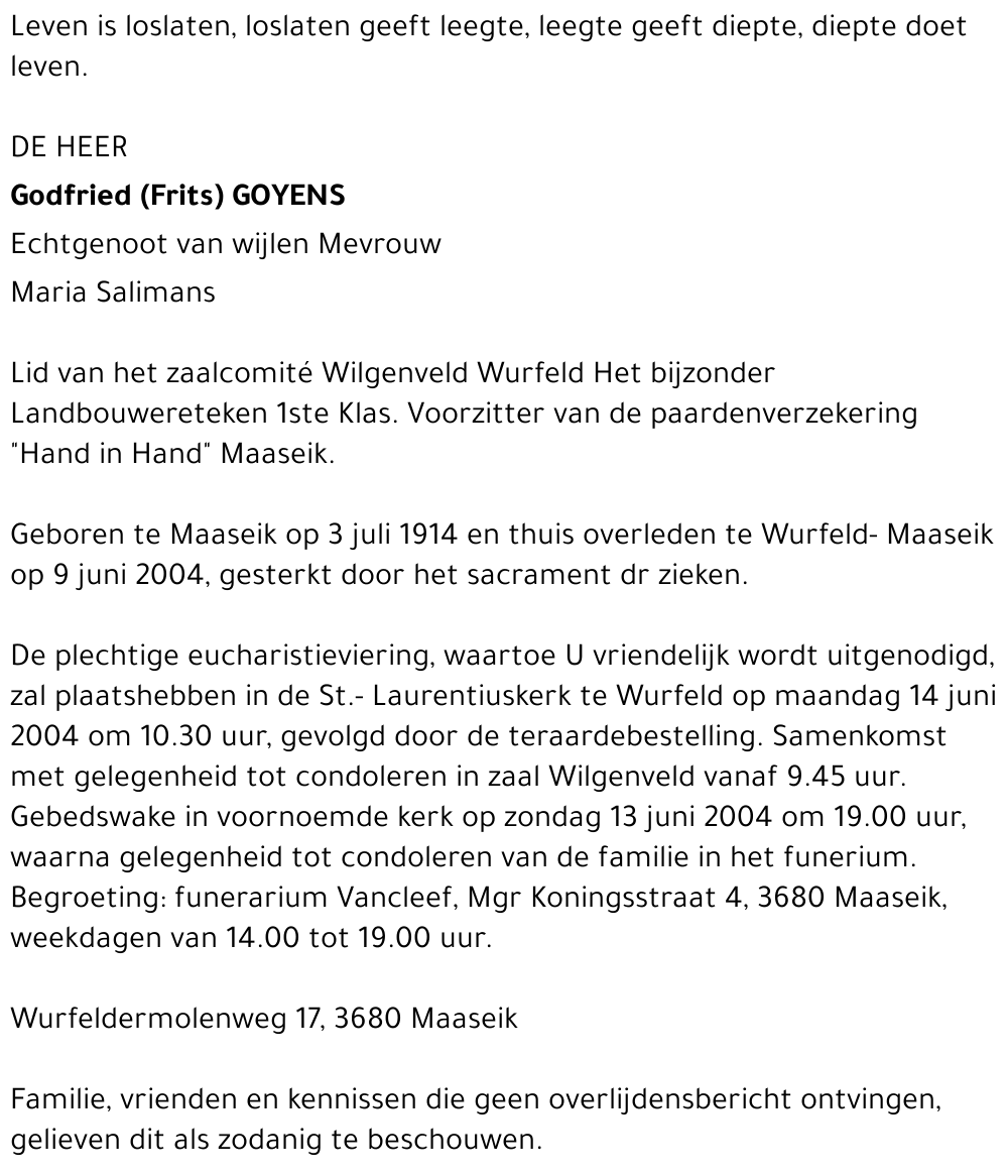 Godfried (Frits) Goyens