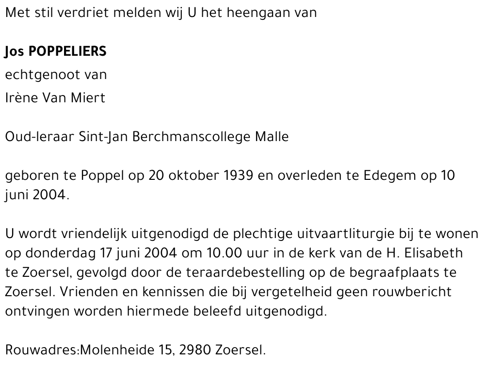 Jos POPPELIERS