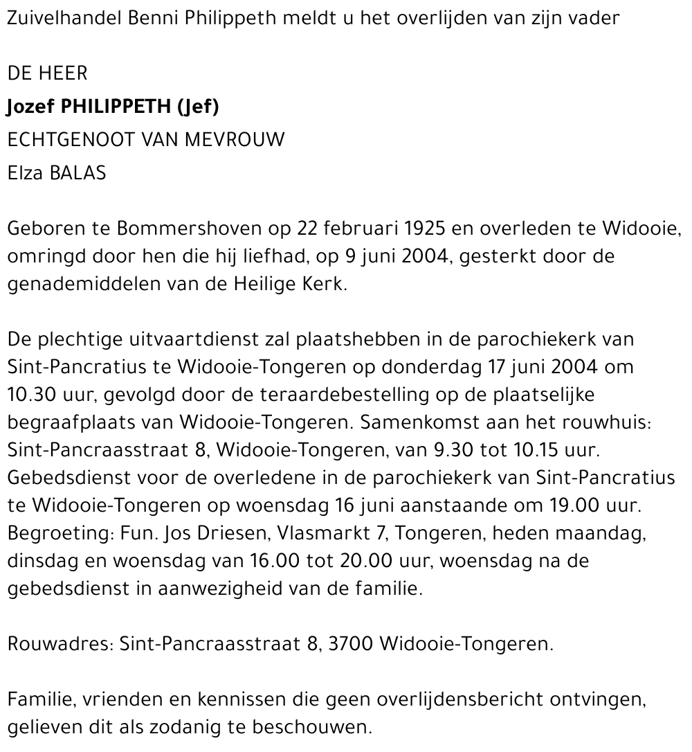 Jozef (Jef) Philippeth