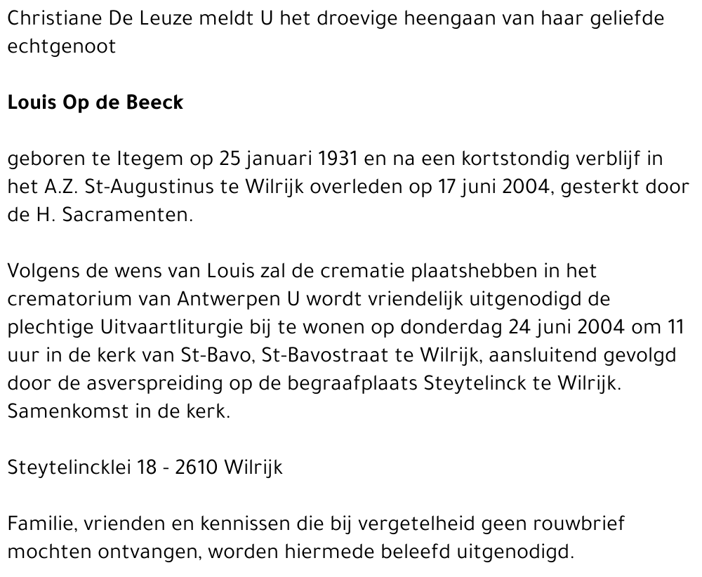 Louis Op de Beeck