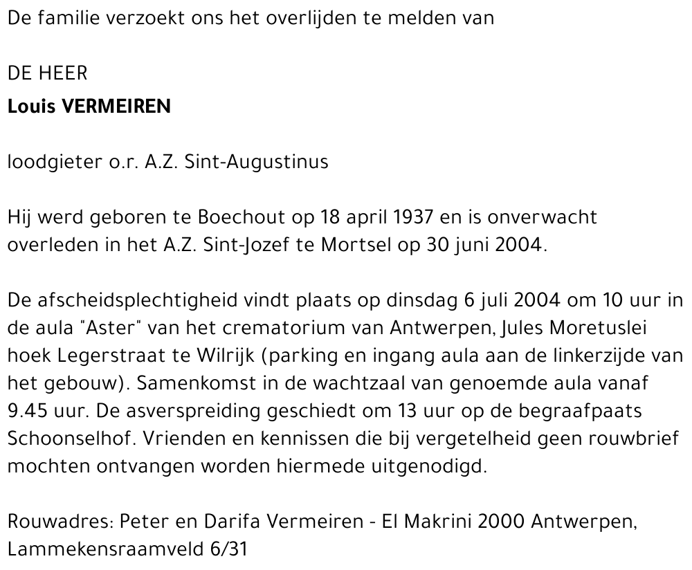 LOUIS VERMEIREN