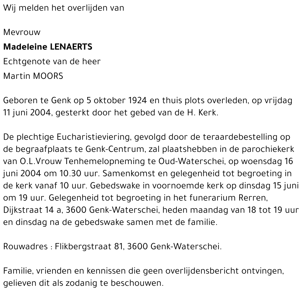 Madeleine LENAERTS