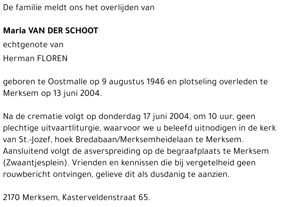 Maria Van der Schoot