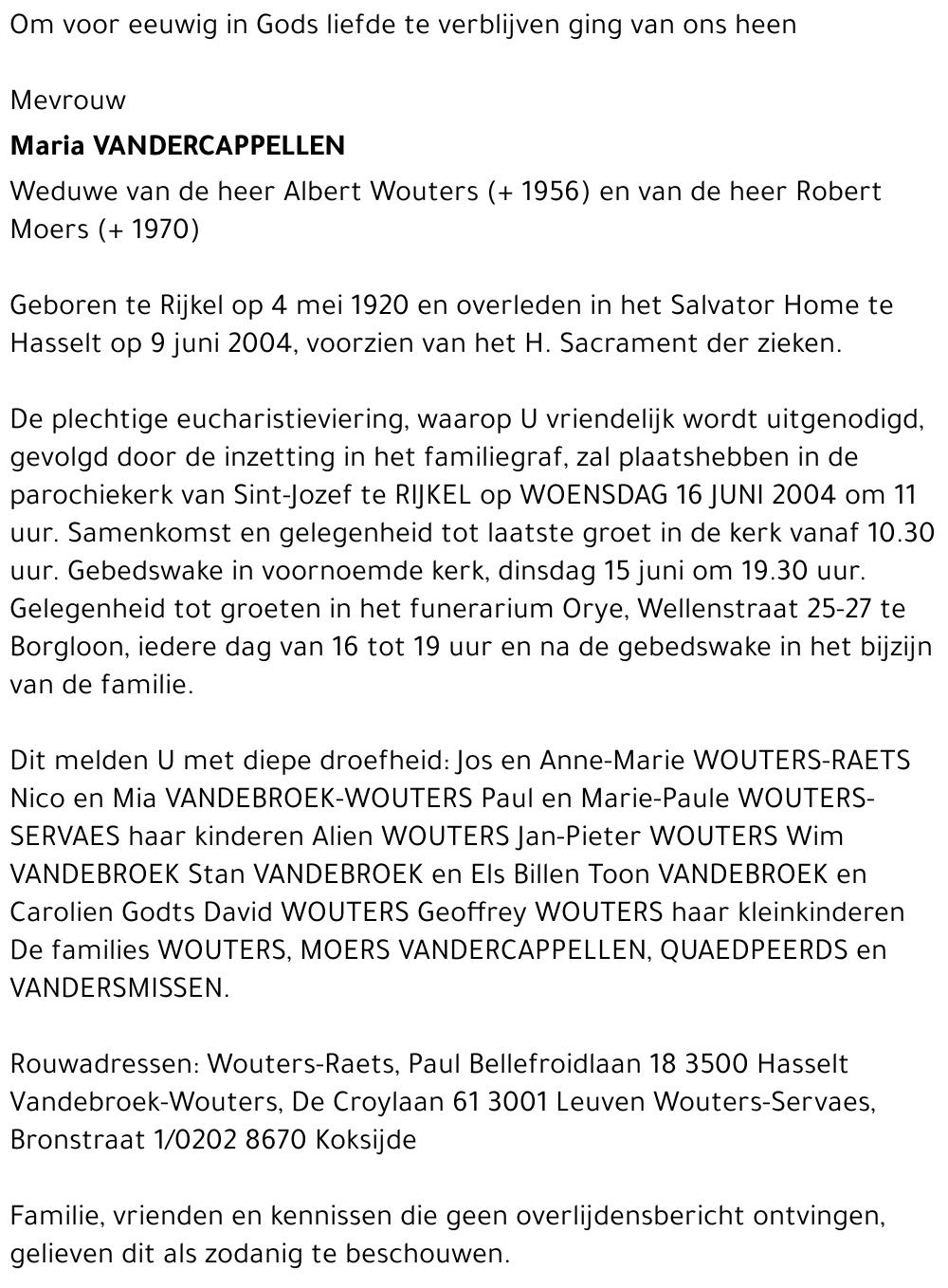 Maria Vandercappellen