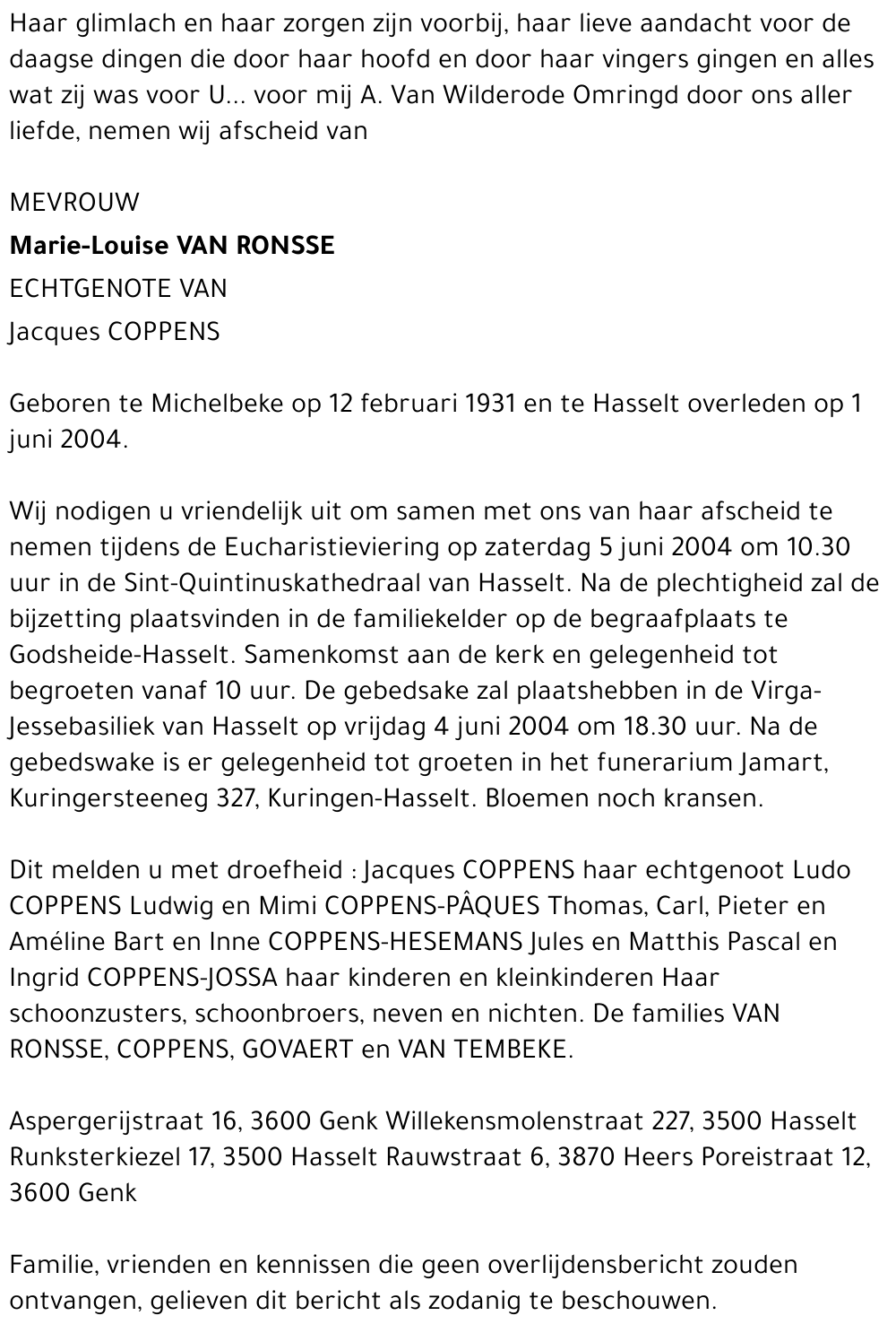 Marie-Louise Van Ronsse