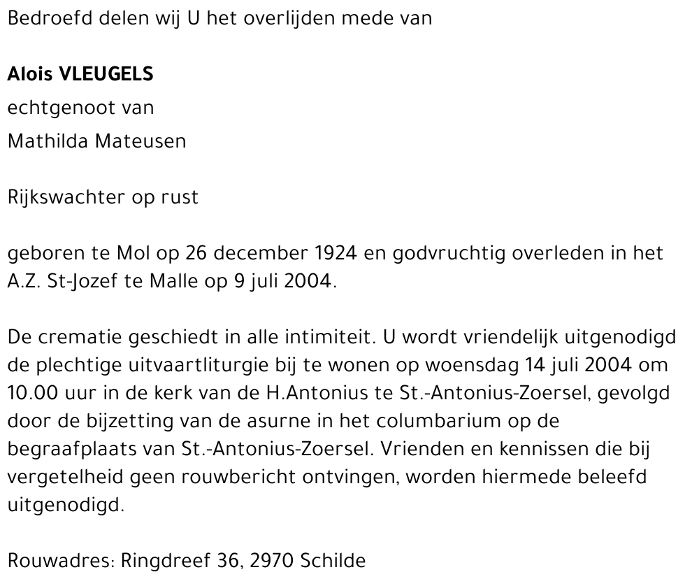 Alois VLEUGELS