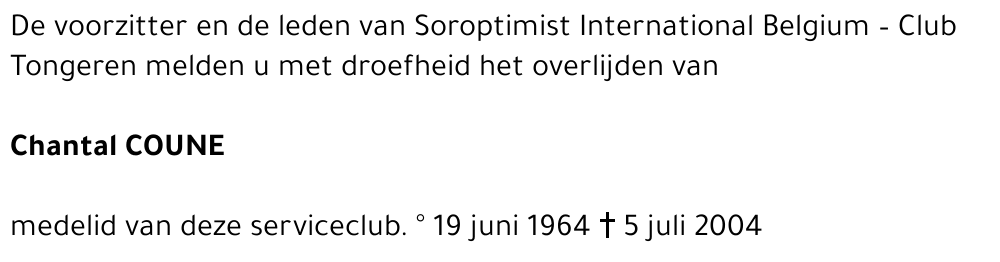 Chantal Coune (SIB Club Tongeren)