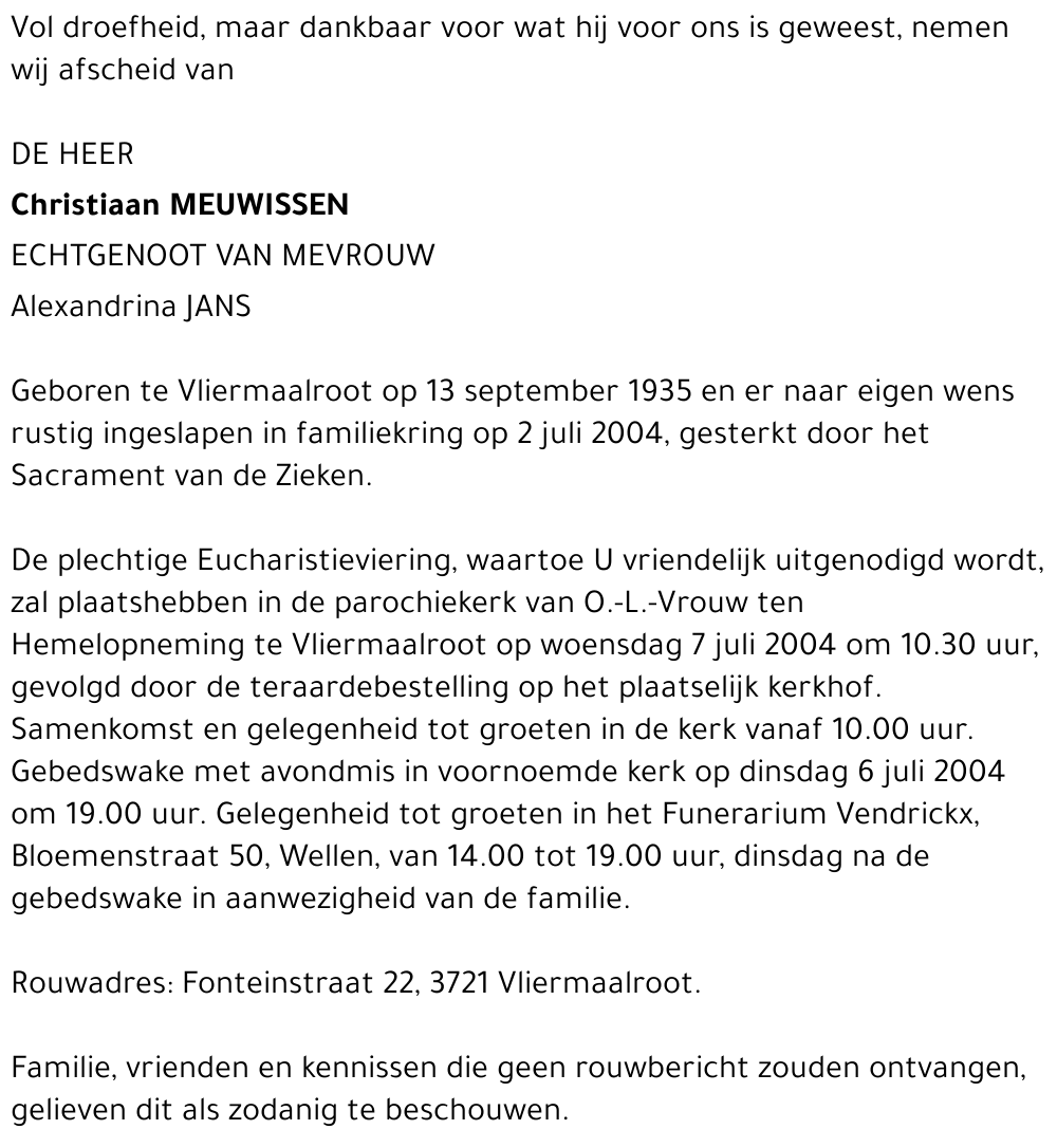 Christiaan Meuwissen