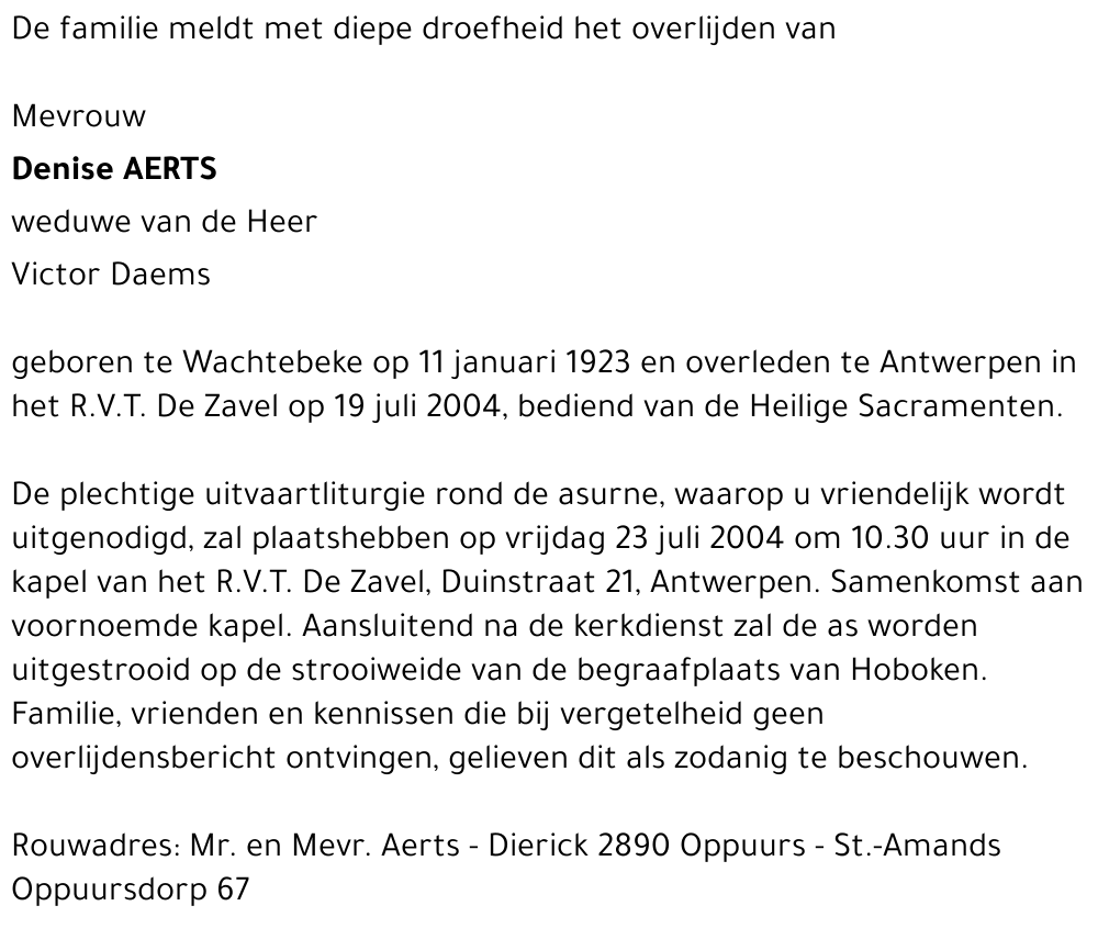 DENISE AERTS