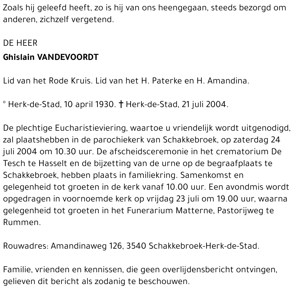 Ghislain Vandevoordt