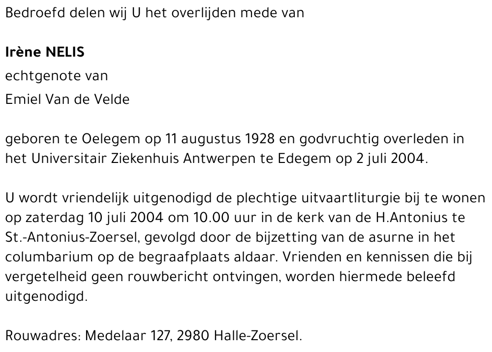 Irène NELIS