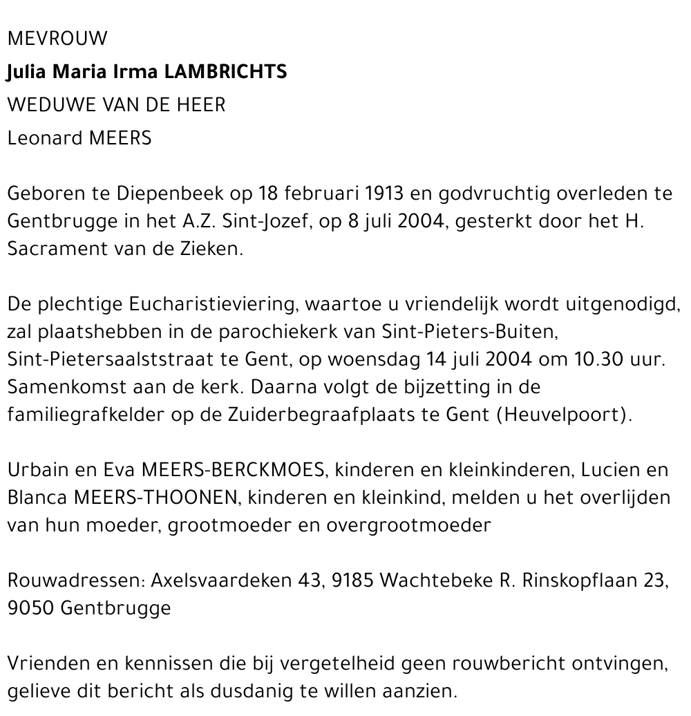 Julia Maria Irma Lambrichts