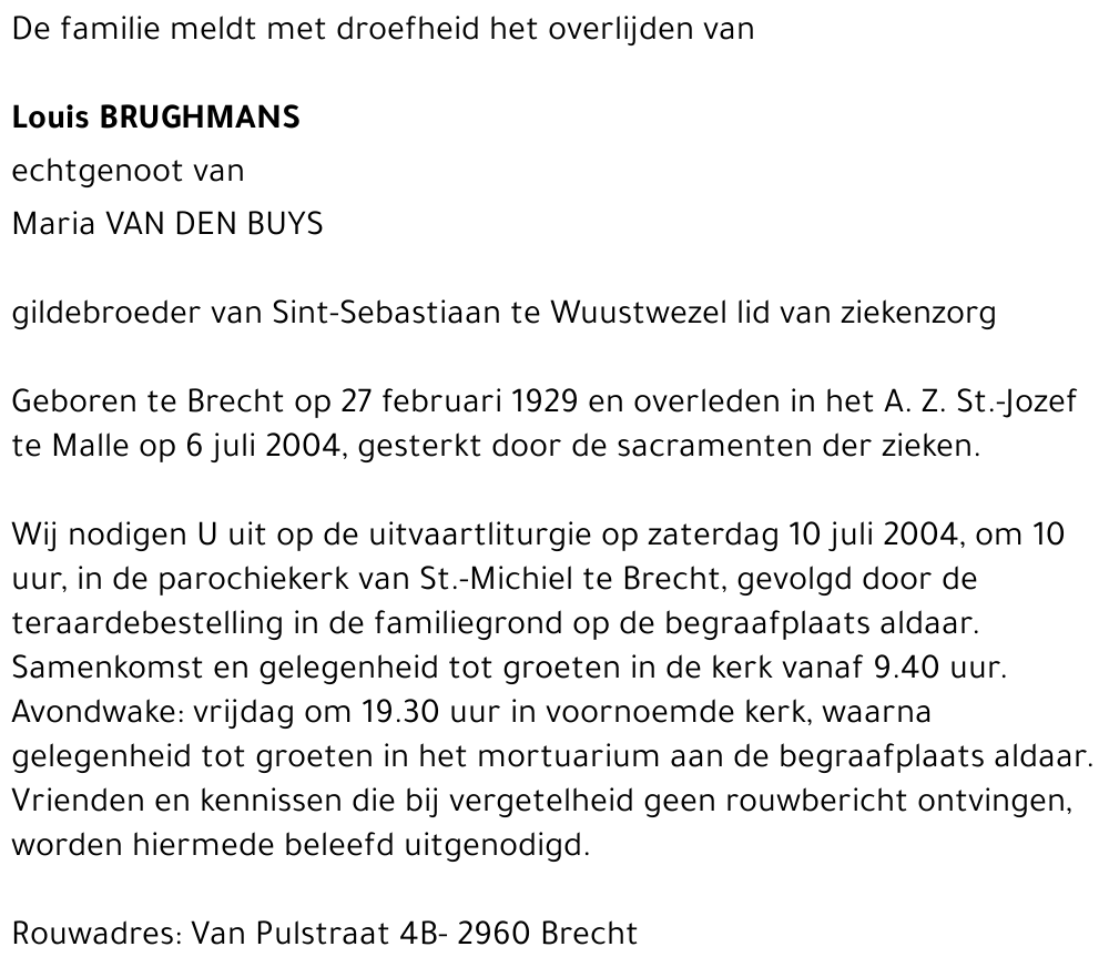 LOUIS BRUGHMANS