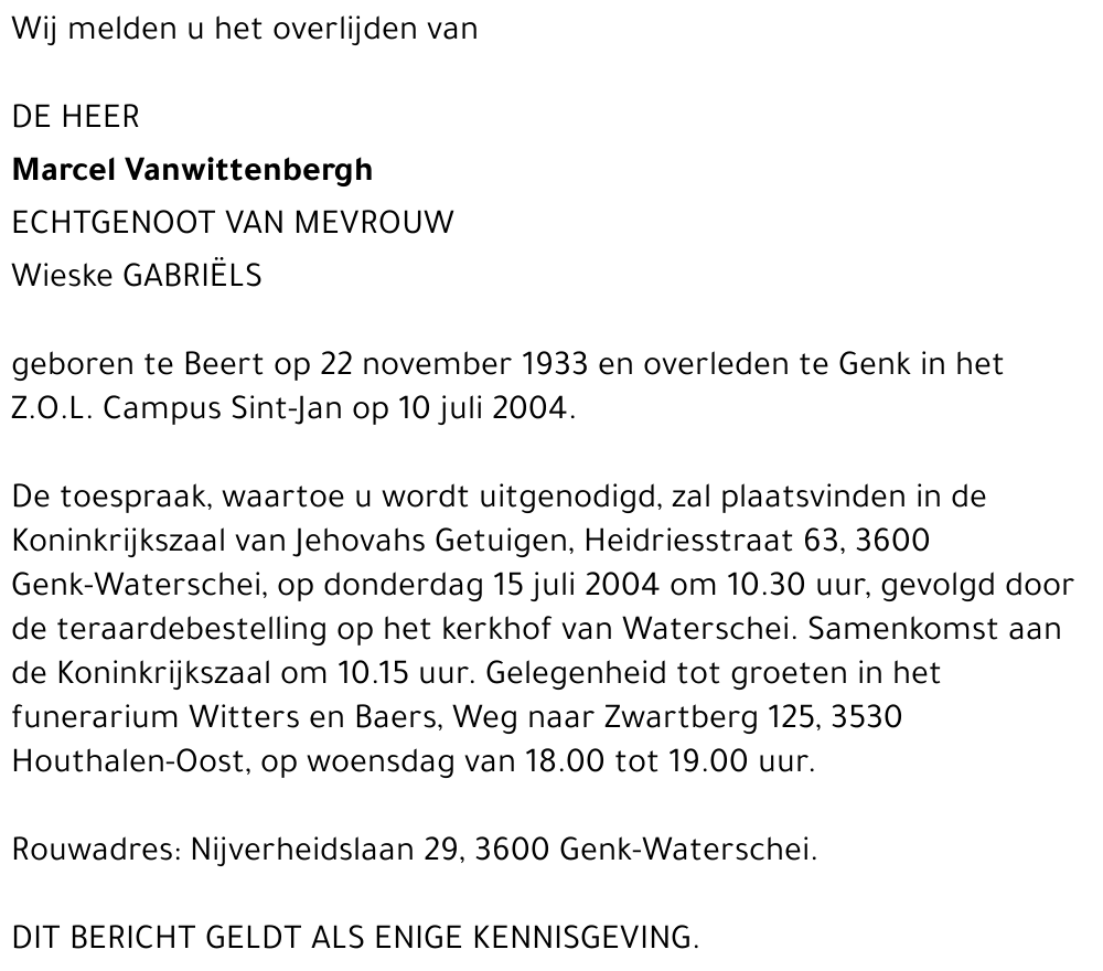 Marcel Vanwittenbergh