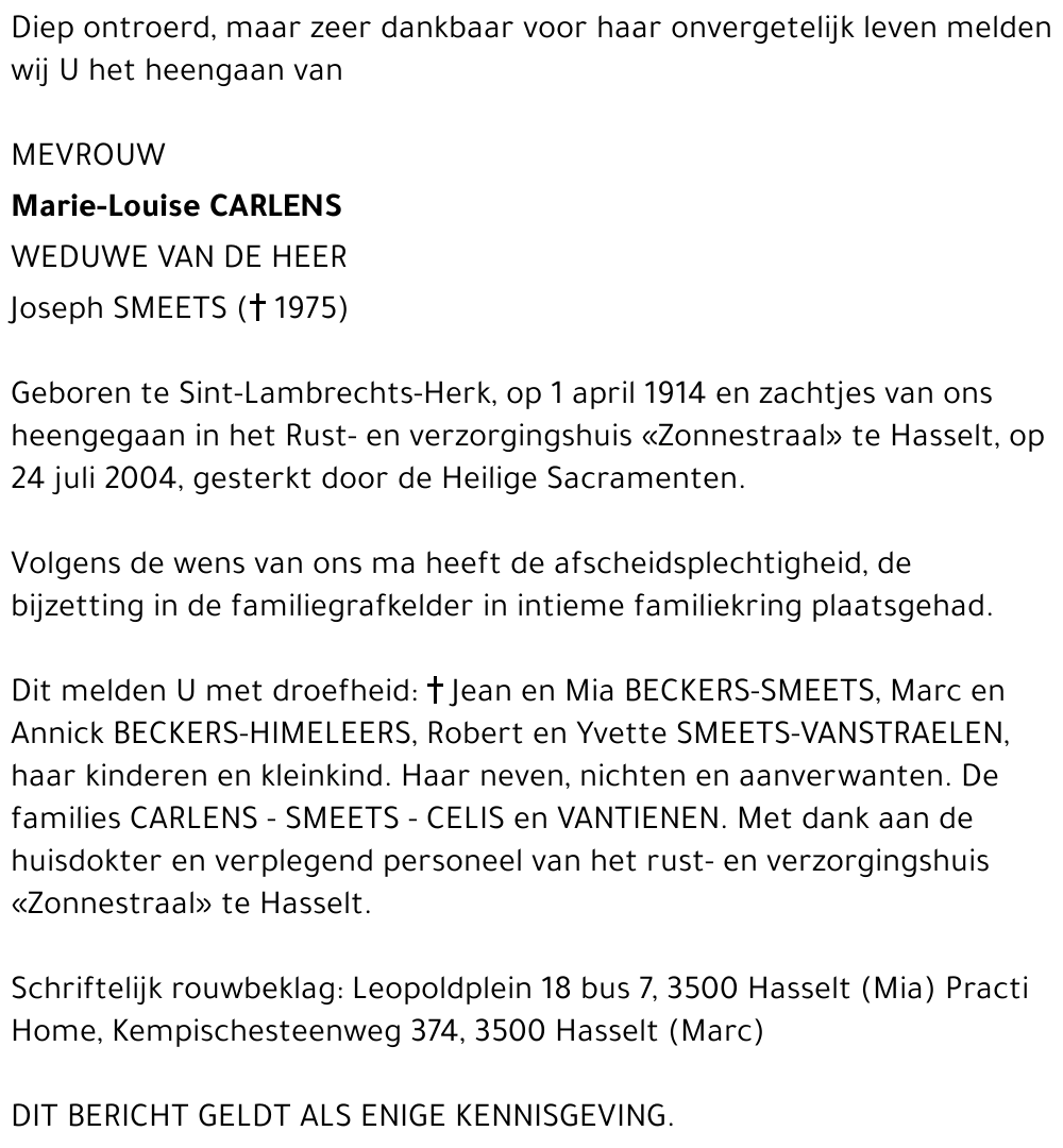 Marie-Louise Carlens