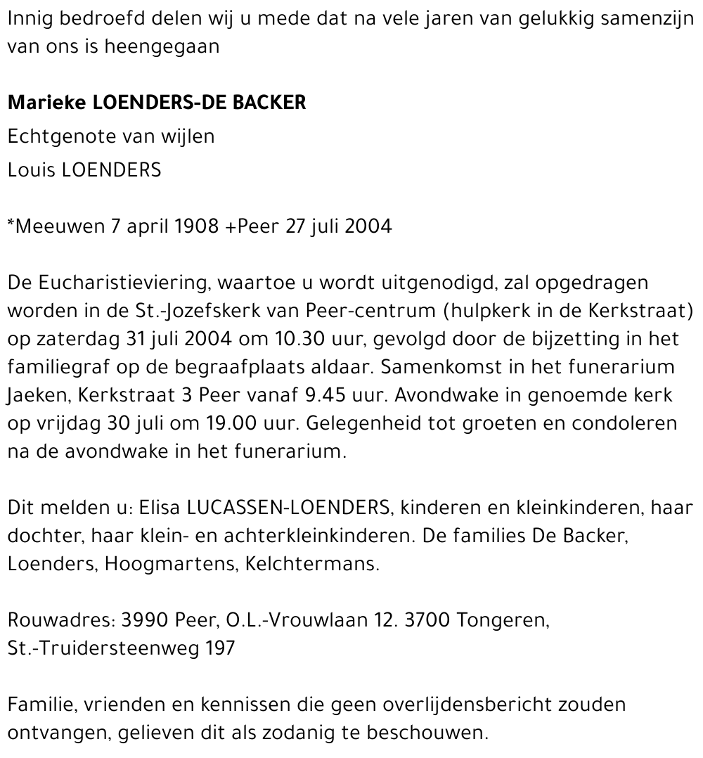 Marieke Loenders-De Backer