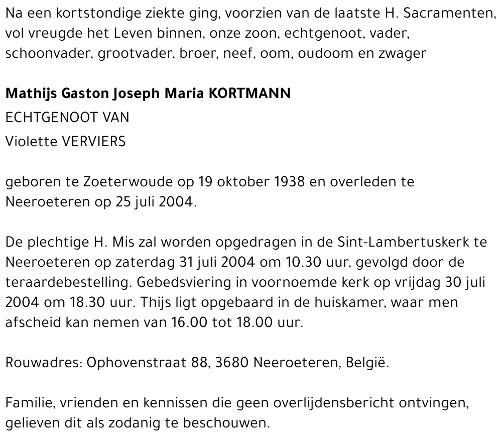Mathijs Gaston Joseph Maria Kortmann