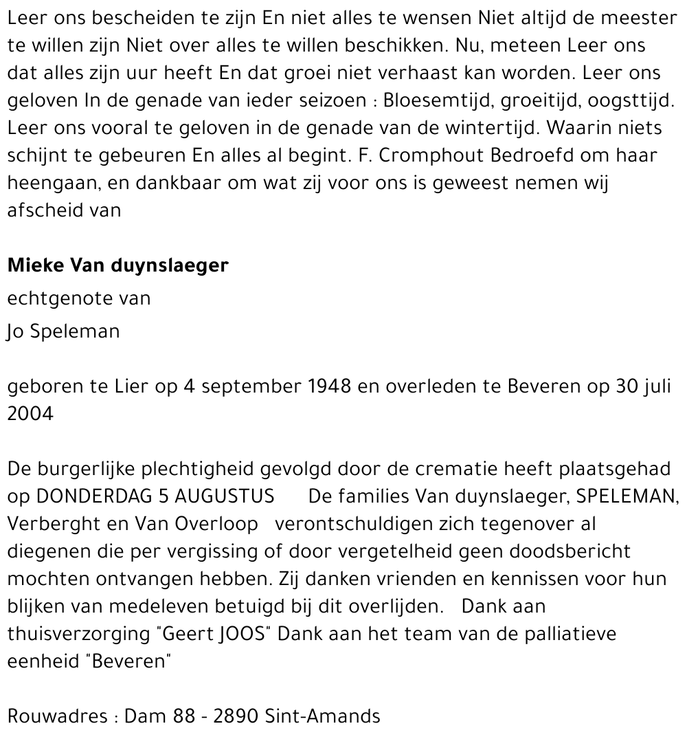 Mieke Van duynslaeger