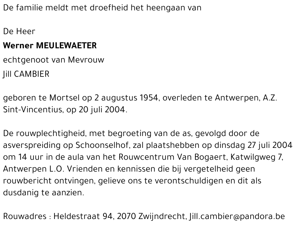 WERNER MEULEWAETER