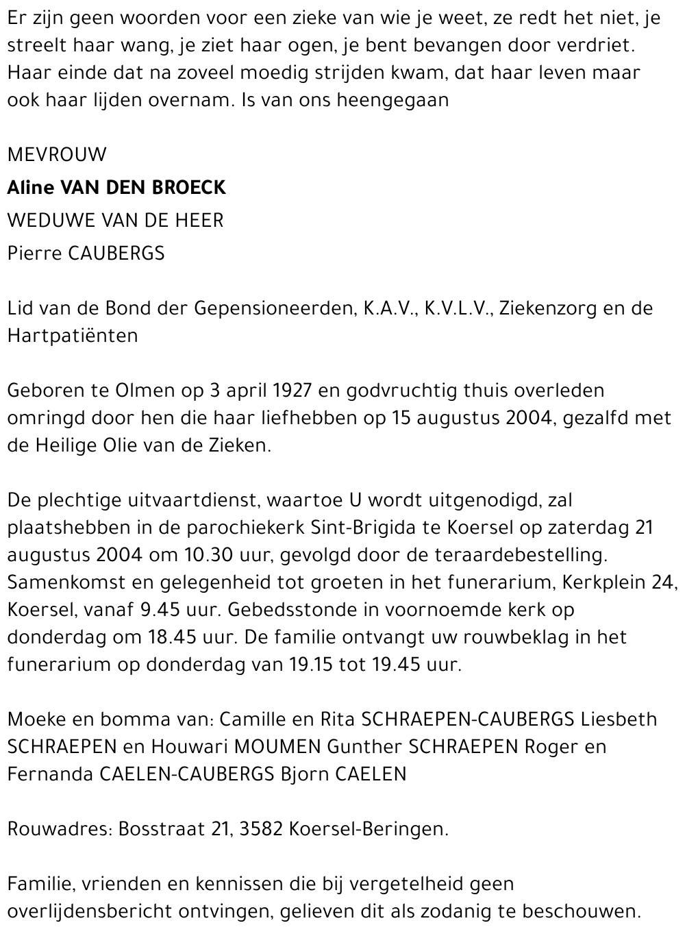 Aline Van den Broeck