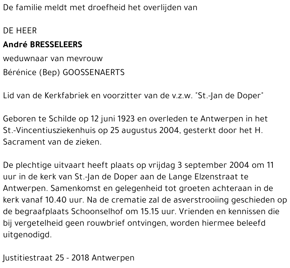 André BRESSELEERS