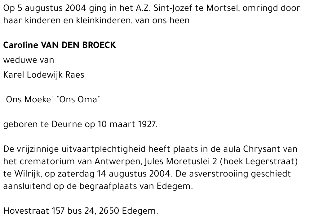 Caroline Van den Broeck