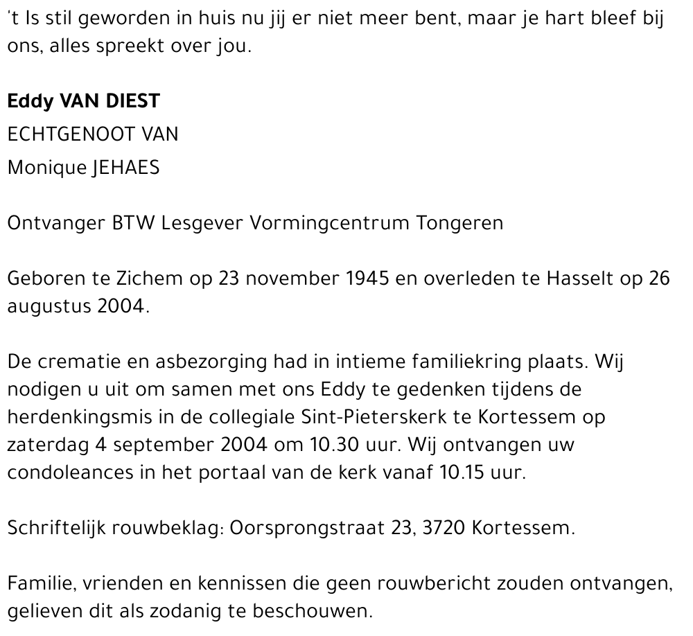 Eddy Van Diest