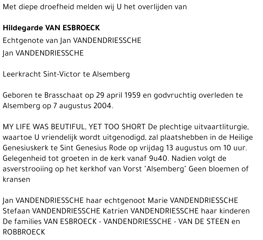 Hildegarde Van Esbroeck