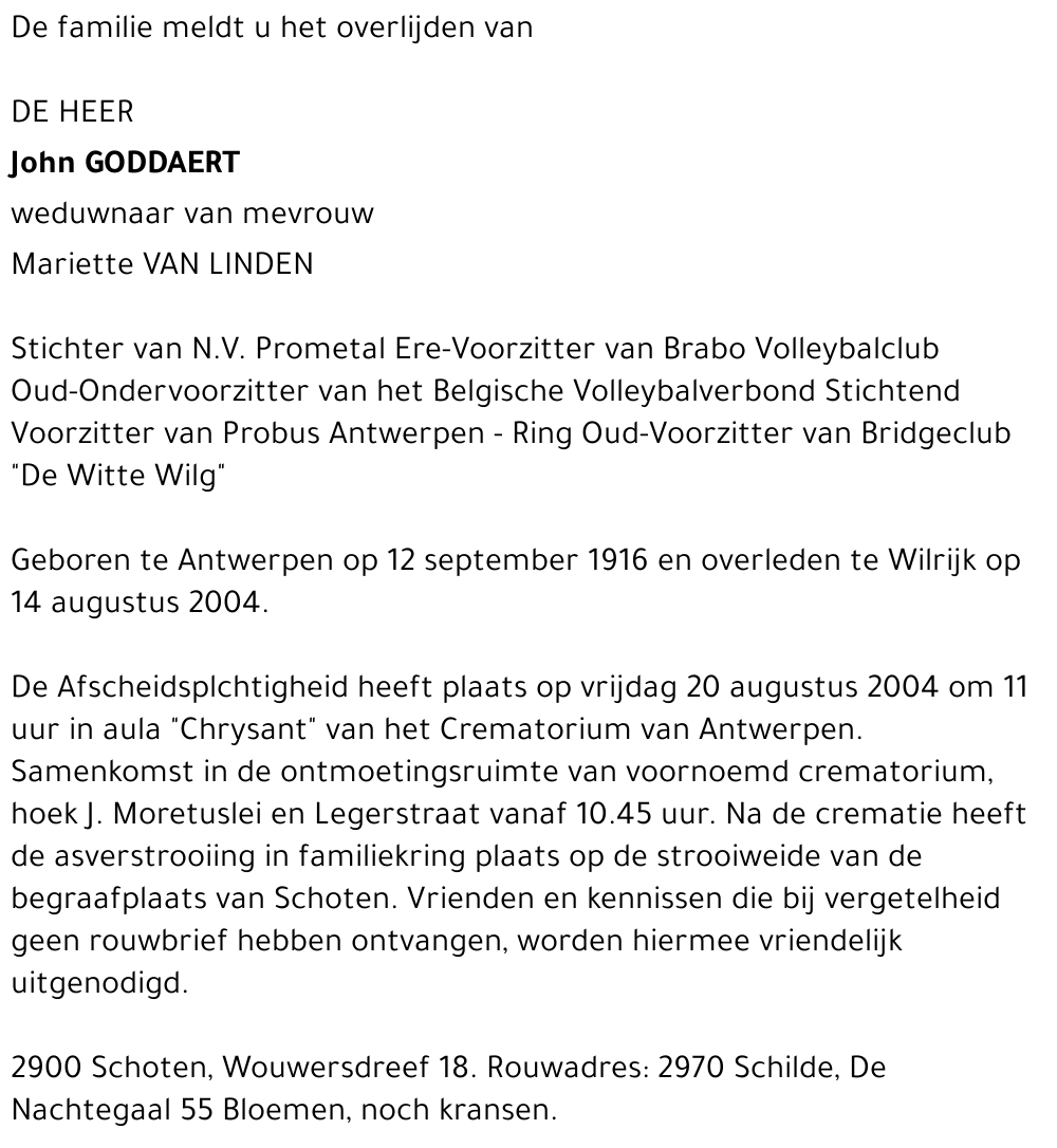 John GODDAERT