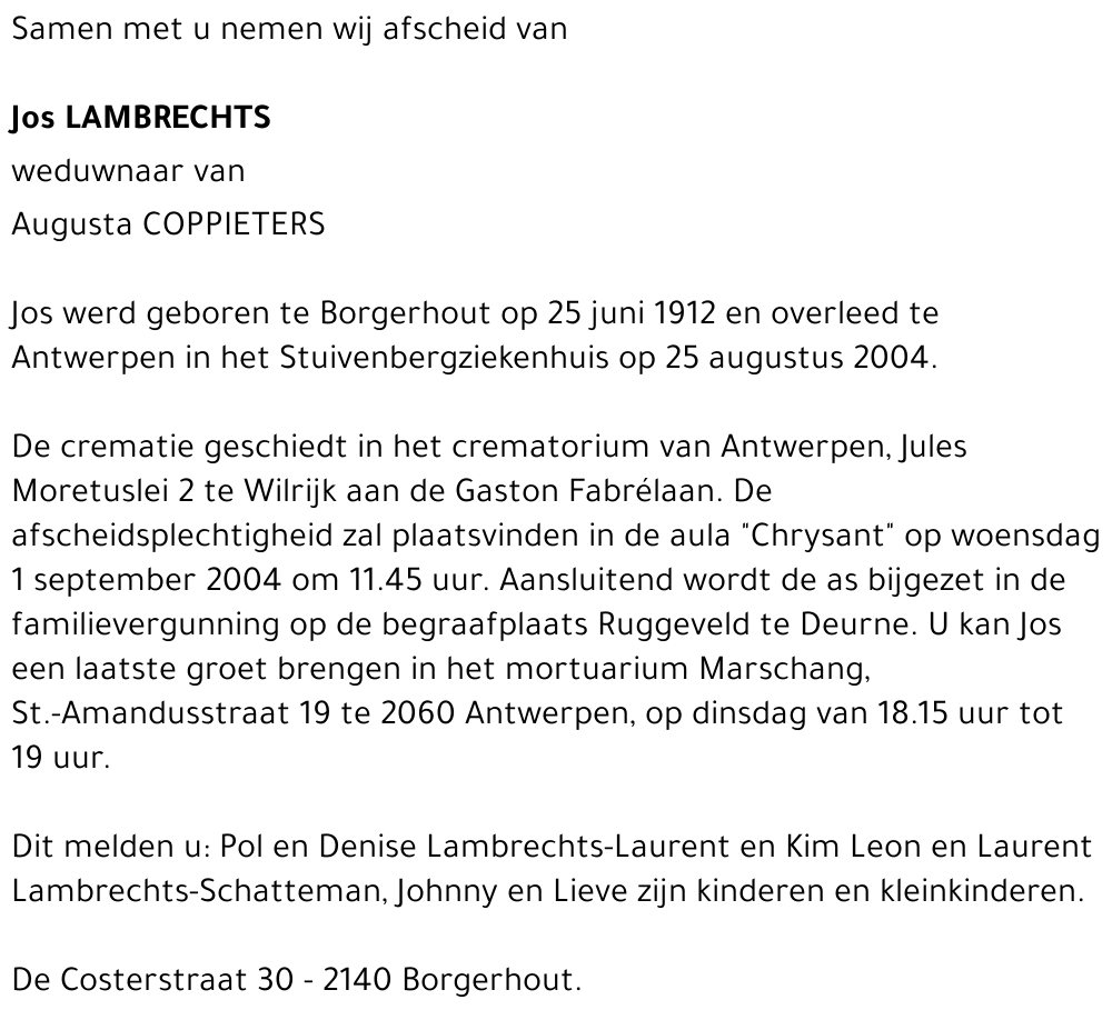 JOS LAMBRECHTS