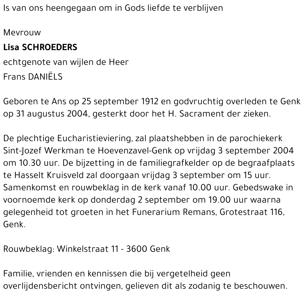 Lisa SCHROEDERS