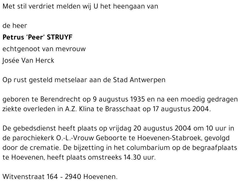 Petrus 'Peer' Struyf