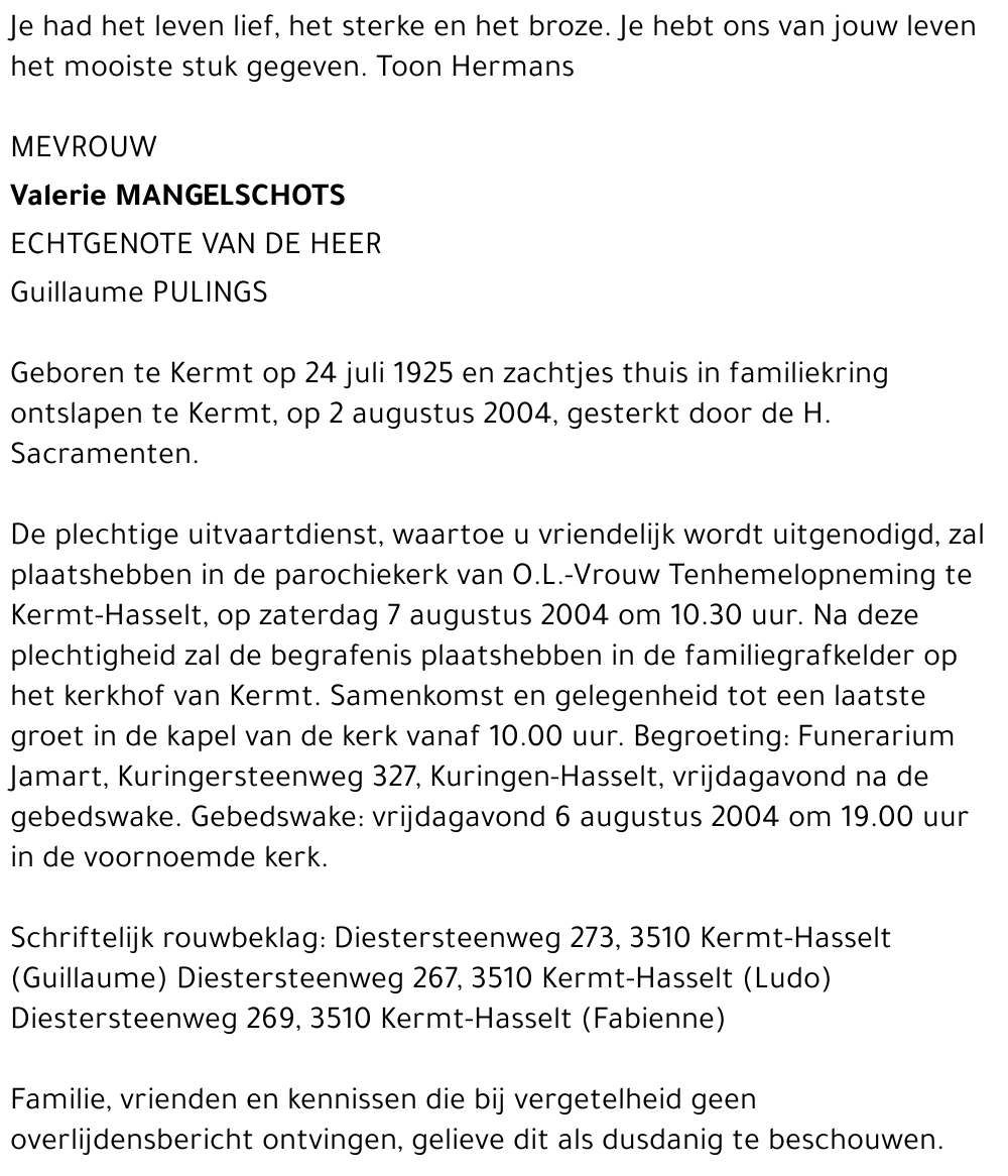 Valerie Mangelschots