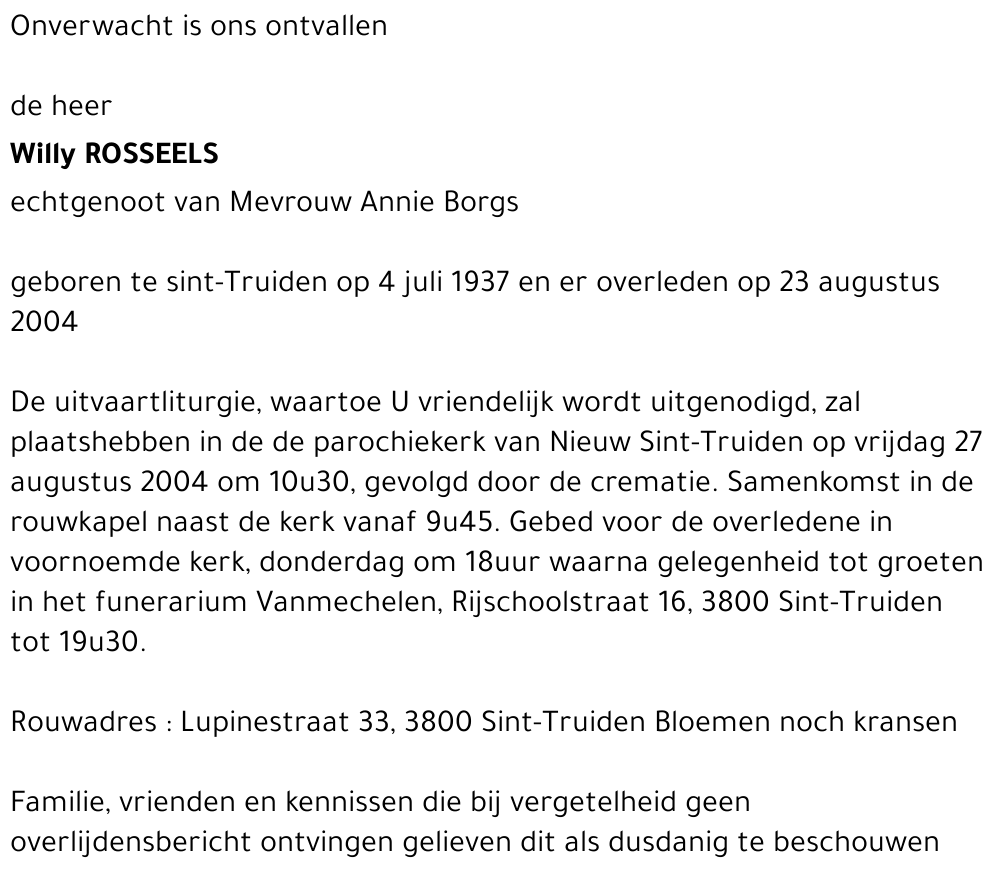 Willy Rosseels