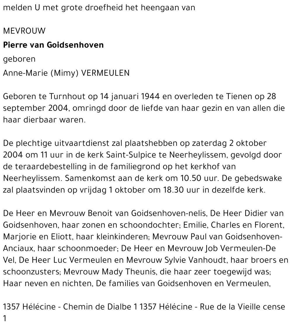 Anne-Marie (Mimy) Vermeulen