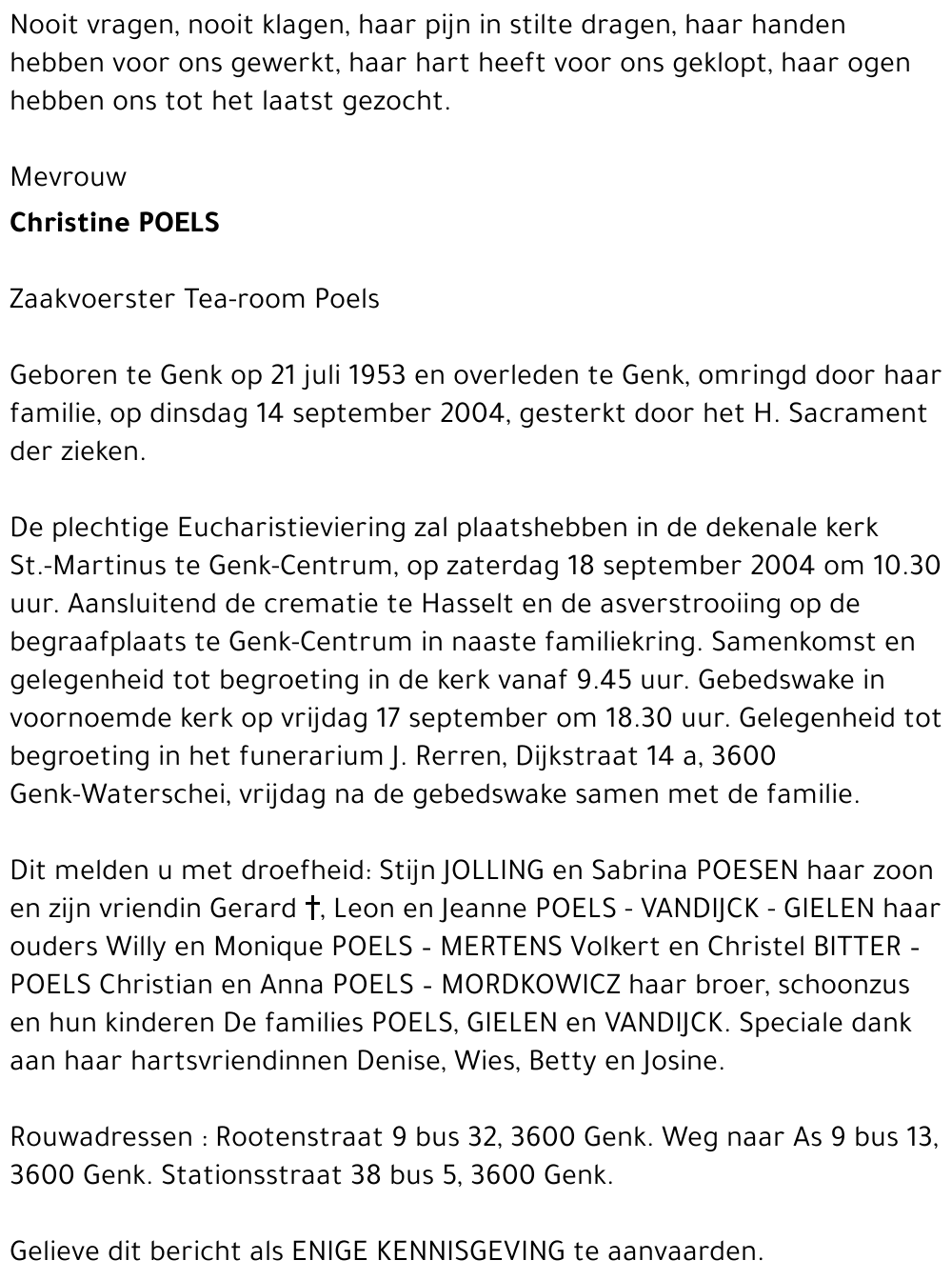 Christine POELS