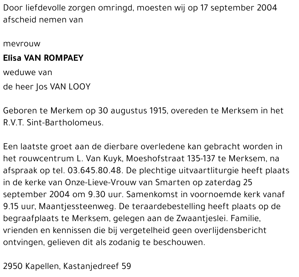Elisa VAN ROMPAEY