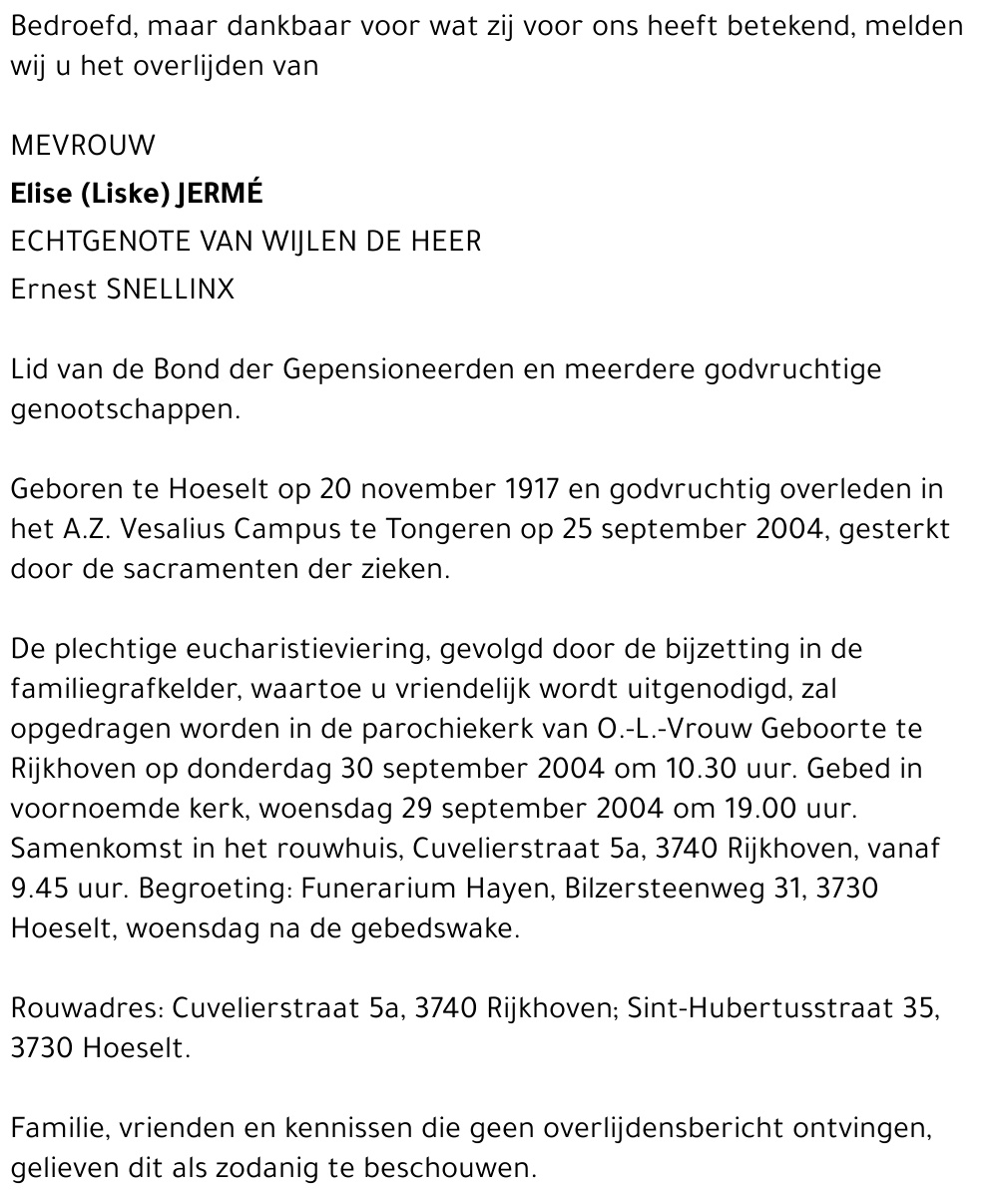 Elise (Liske) Jermé