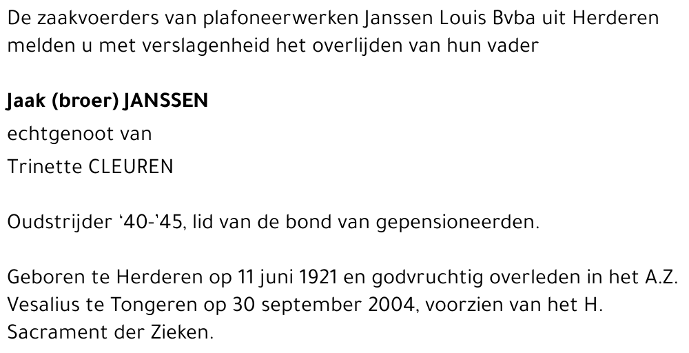 Jaak (broer) JANSSEN