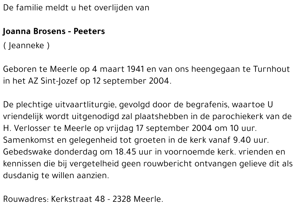 Joanna Brosens - Peeters