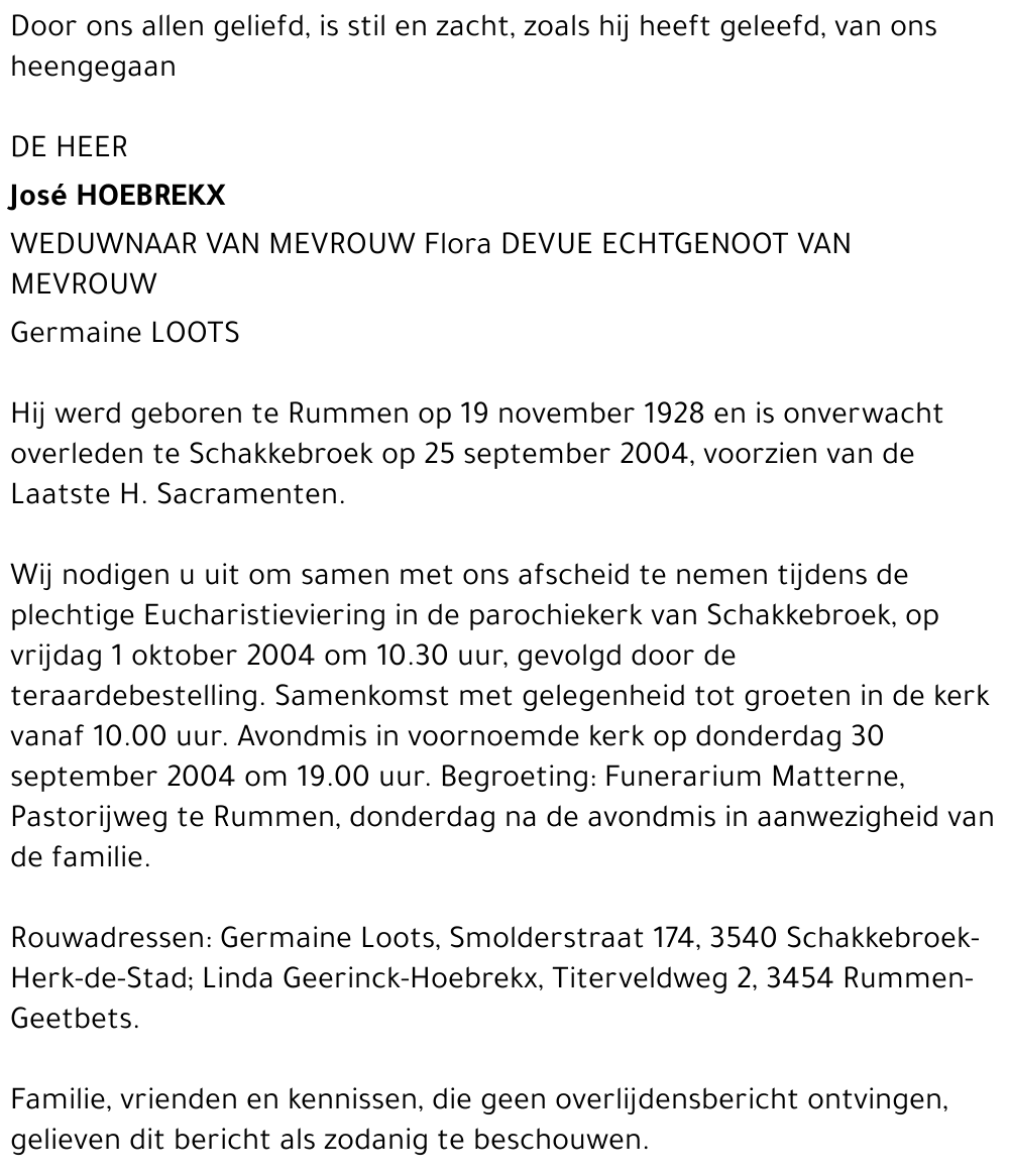 José Hoebrekx