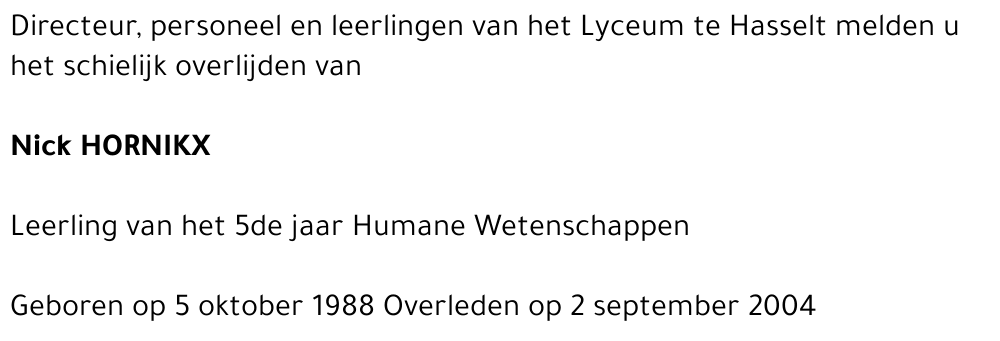 Nick Hornikx (school)