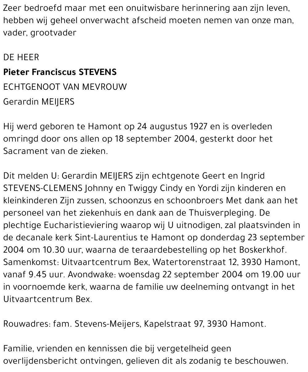 Pieter Franciscus Stevens