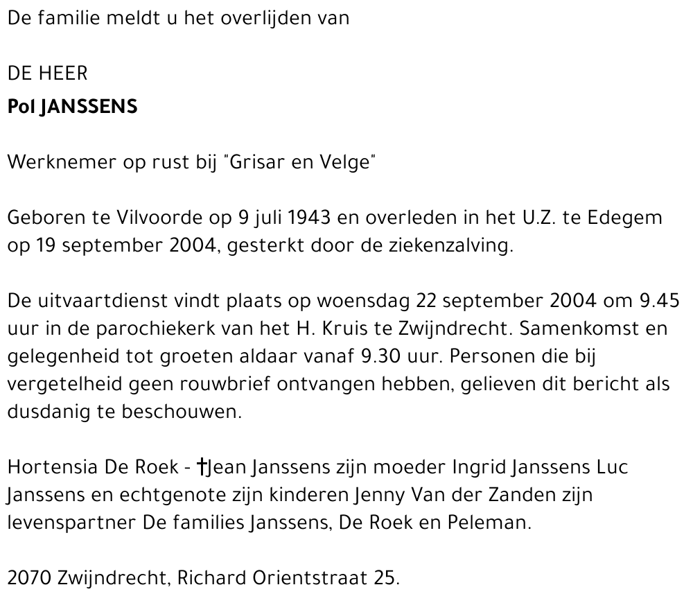 POL JANSSENS