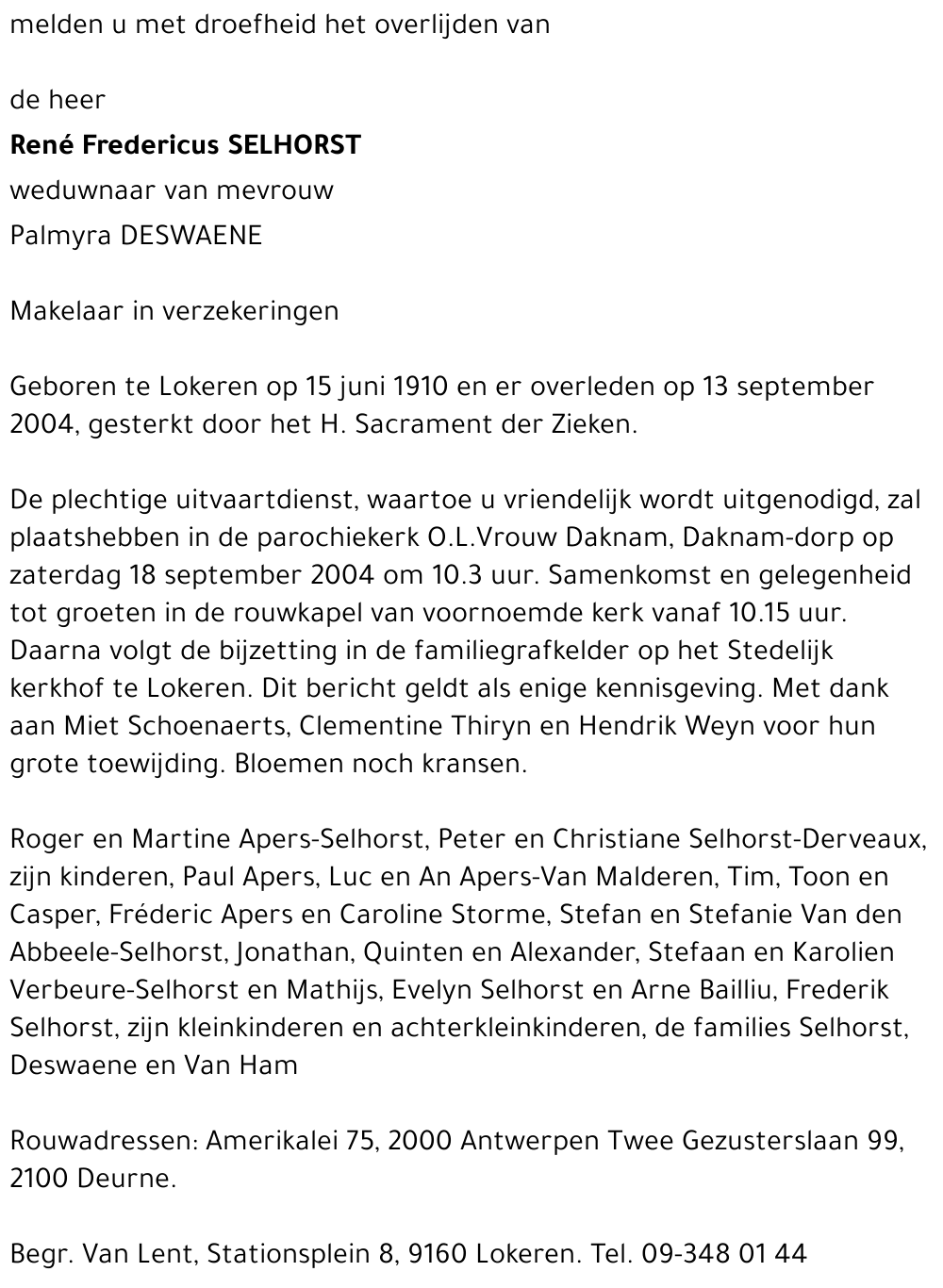 René Fredericus Selhorst